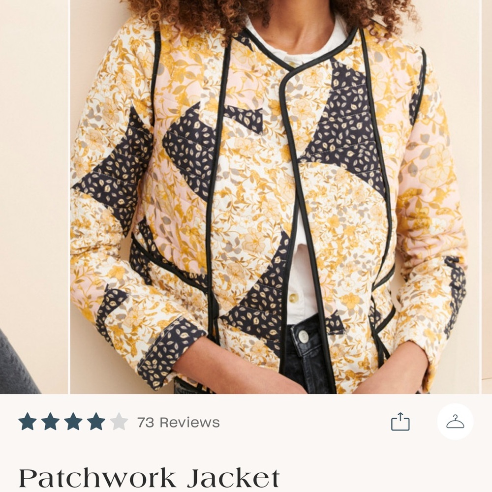 Greylin Yellow and Black Patchwork Blazer